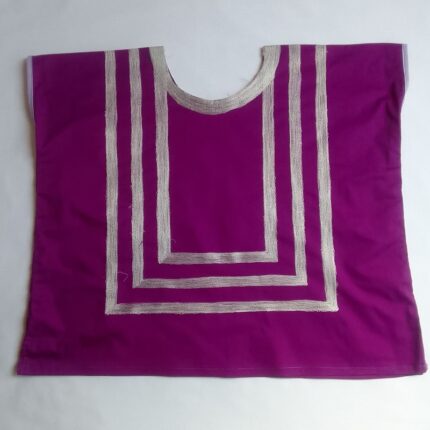 blusa morada bordado de cadenilla